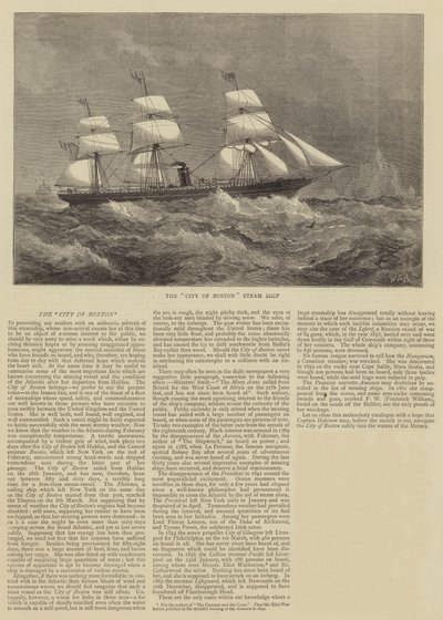 El Buque de Vapor Ciudad de Boston de Walter William May